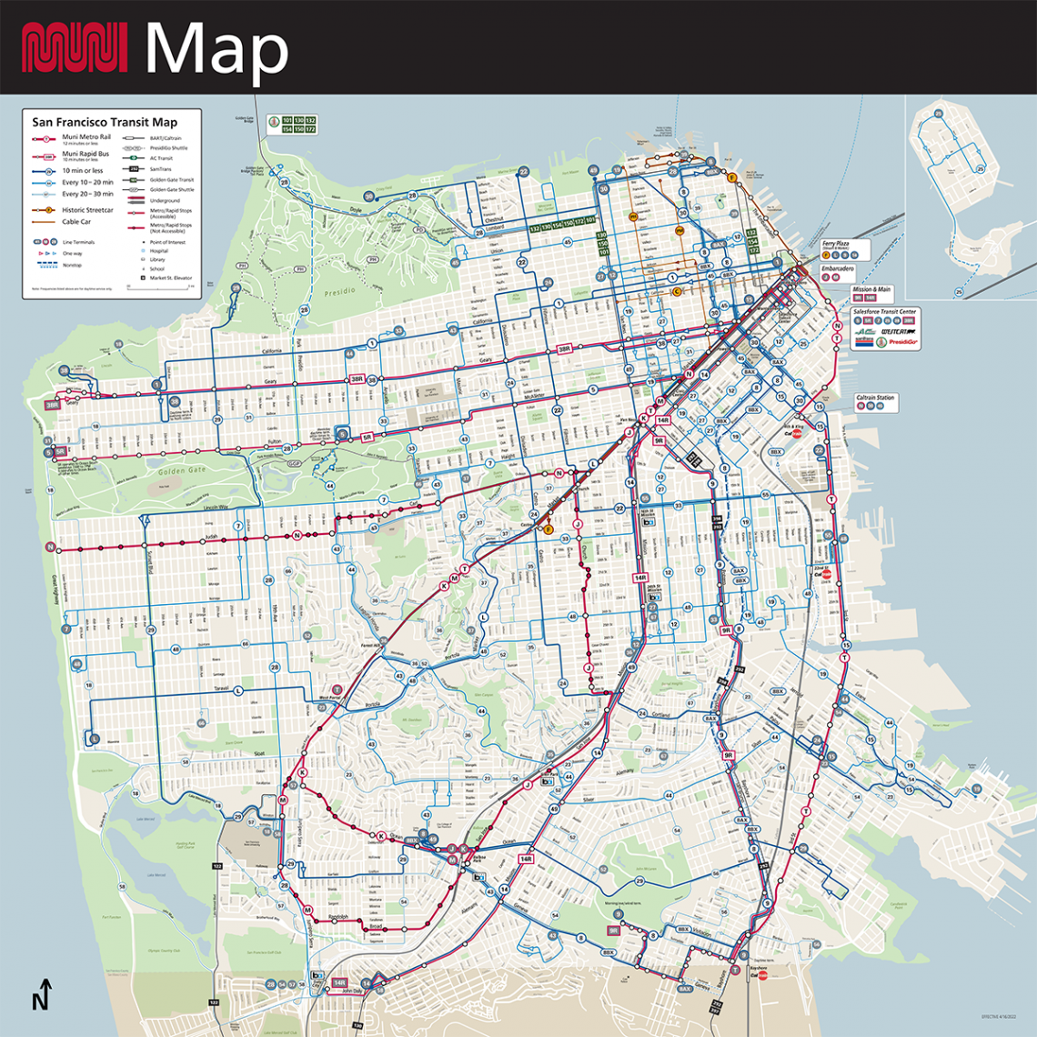 Core Service map effective April 16, 2022