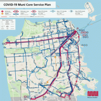 Muni core service map