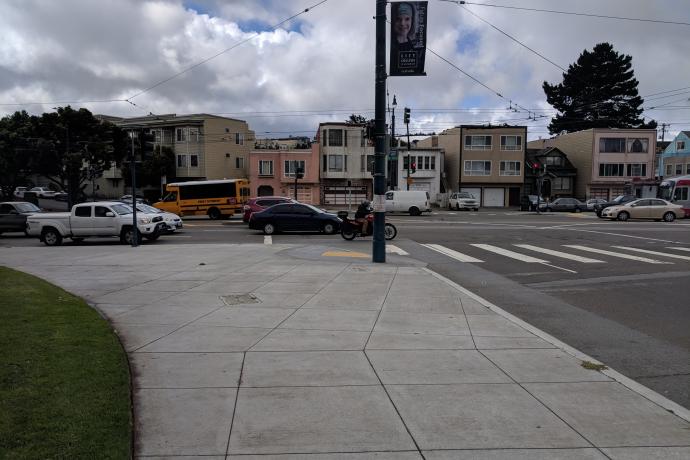 View of crossing near Frida Kahlo Way, Ocean, and Geneva