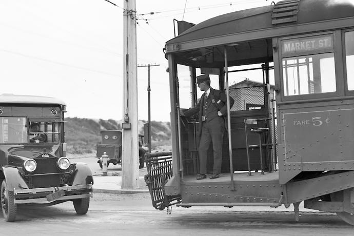 The L Taraval in 1925 at 47th Avenue and Wawona Street.