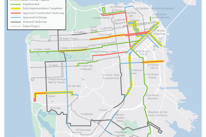 Transit Priority Projects Map