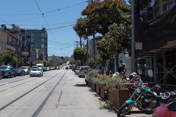 Inner Sunset parklet on 9th avenue