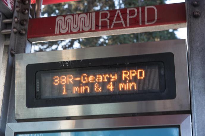 One of 650 Muni displays that will be deactivated due to the nationwide AT&T 3G shutdown on February 22, 2022