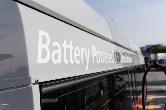 Battery Electric Bus at Woods Station