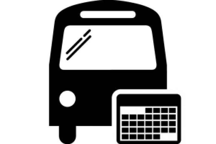 Bus with calendar