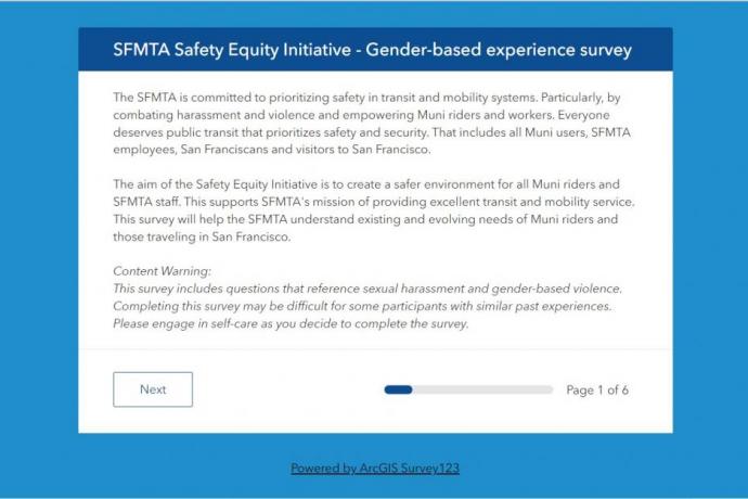  "Image of the survey introduction. The accessible text of this introduction is available by following the links below. 