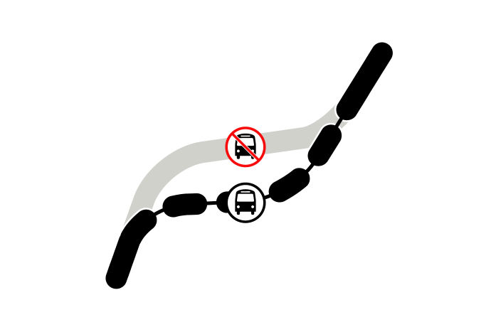 Muni Bus reroute icon