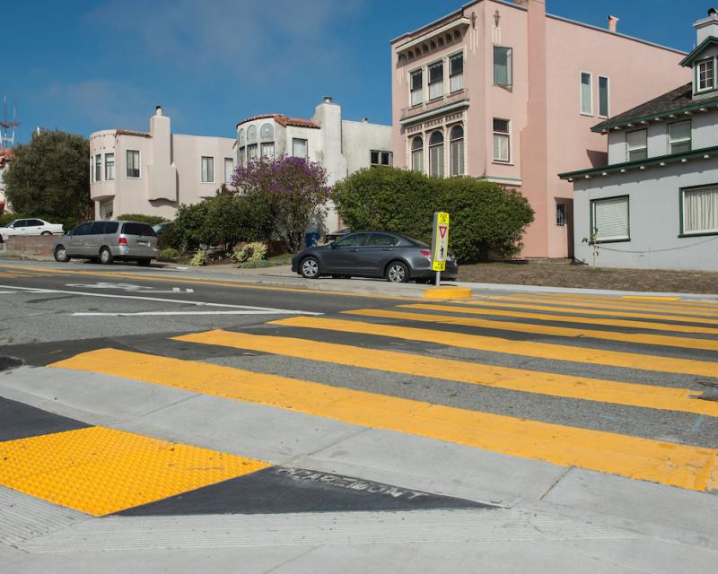 Yellow crosswalk