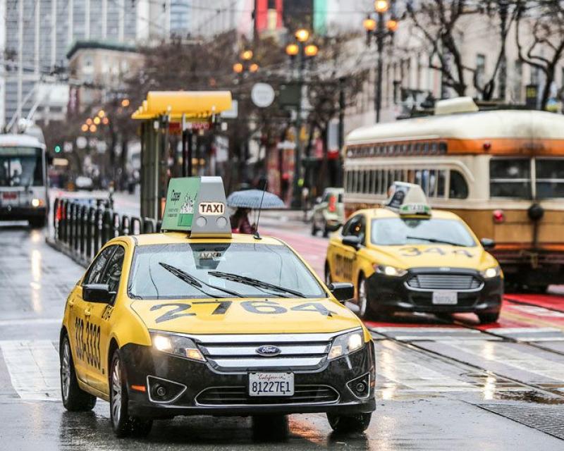 A picture of a Taxi in SF