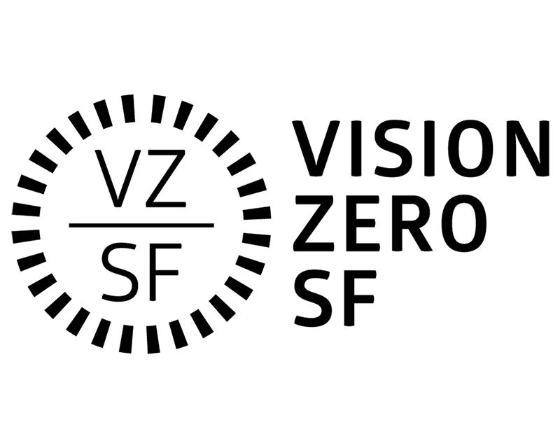 Detail view of Vision Zero SF logo