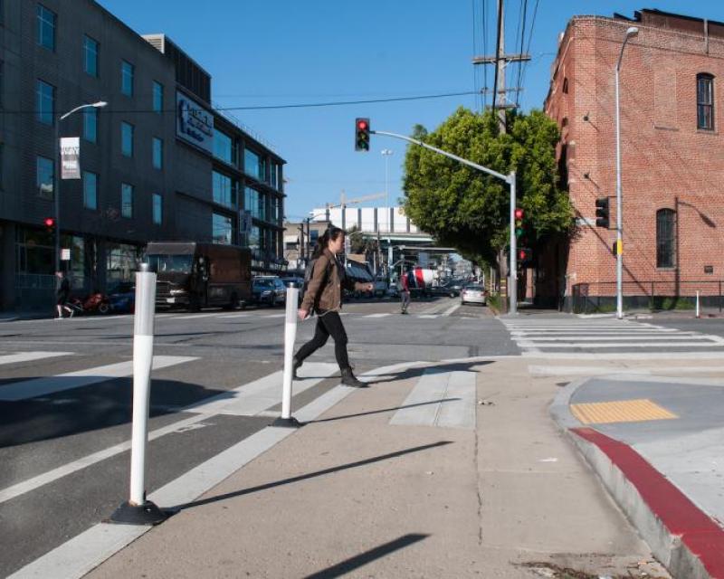 Painted Safety Zone at 16th Street