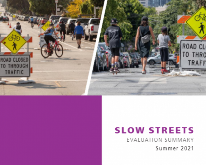Slow Streets Evaluation Summary cover page