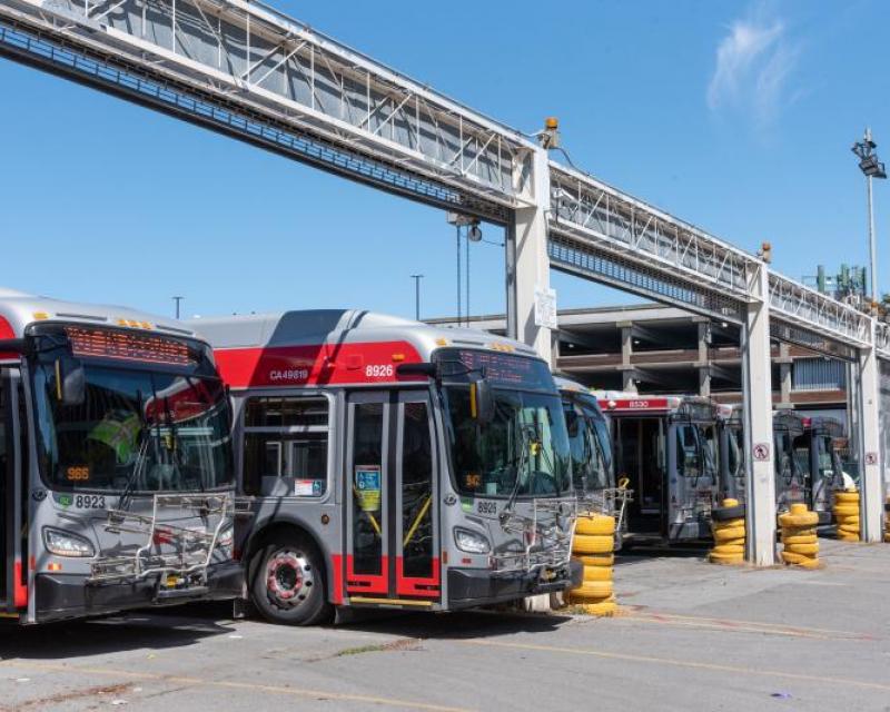 Coaches parked outside of Kirkland Yard