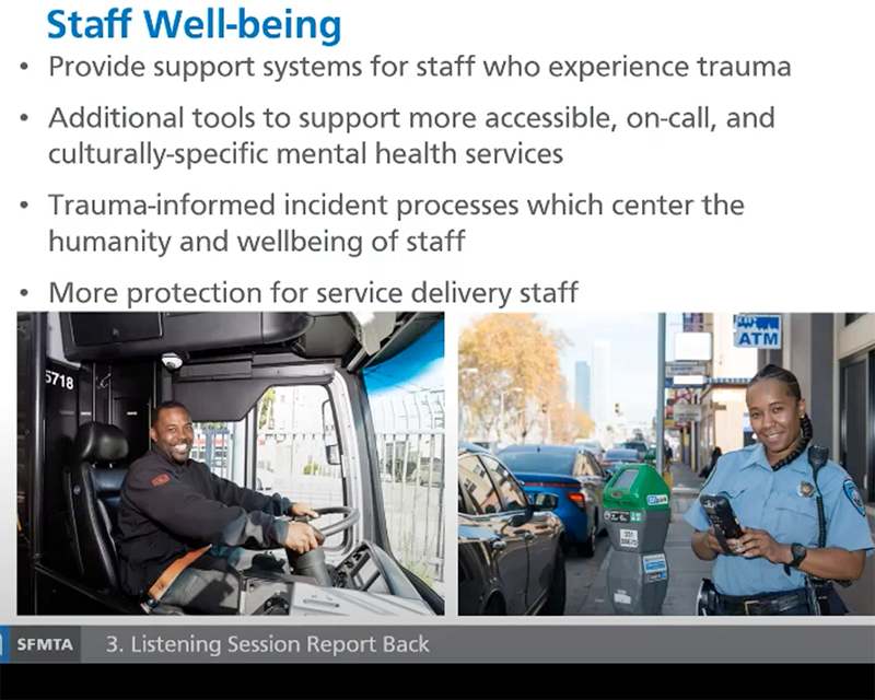 Slide titled Staff Well-being with bullet points as can be found in the linked presentation