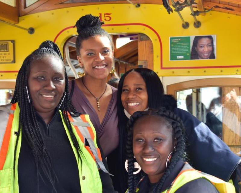 Photo of four African American female SFMTA staff
