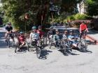 group photo of people riding adaptive cycles in Golden Gate Park