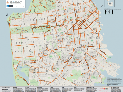 Image of SFMTA Bike Route Map