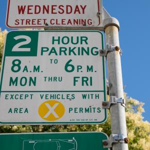 residential parking permit sign in potrero hill