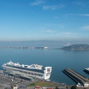A view of Treasure Island and the San Francisco Bay
