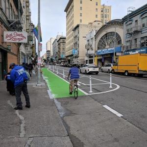 Turk Street bike lane.