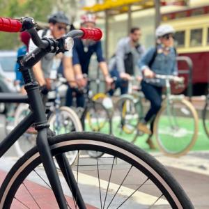 bikes at a stop light