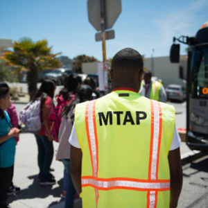 Picture of an MTAP escort at bus stop