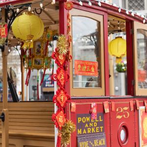 Cable Car decorated for the Lunar New Year