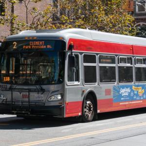 Photo of a 2 Clement Muni bus