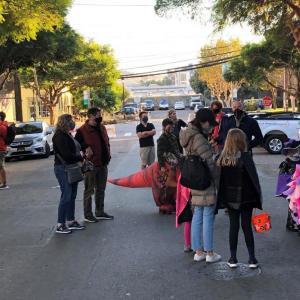 Residents enjoy Halloween festivities on Minnesota Street in 2020