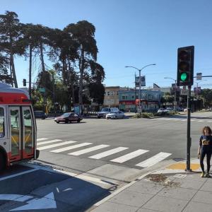 38 Geary Bus at Geary and Park Presidio