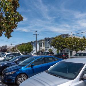 Image of residential cars parked in the Mission District 