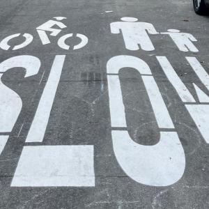 Slow Street Pavement Markings