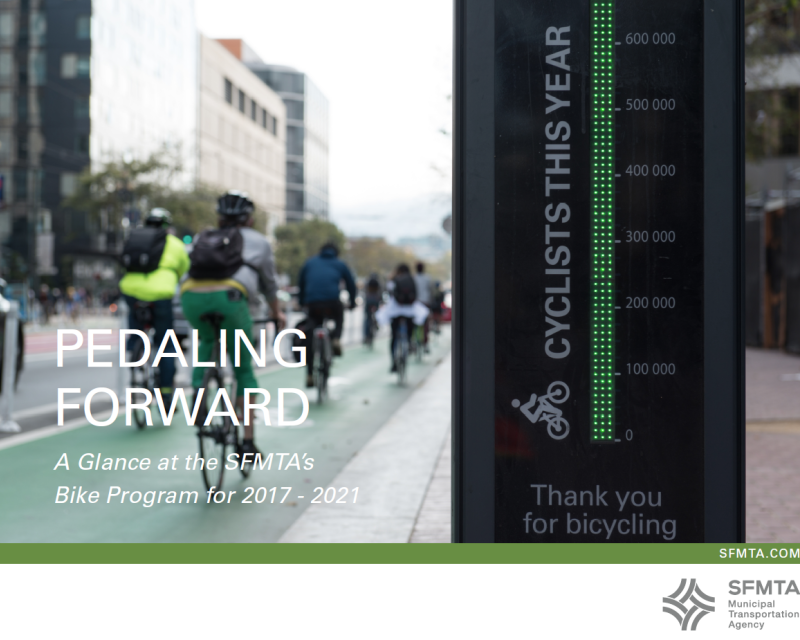 Cover page of the Pedaling Forward report