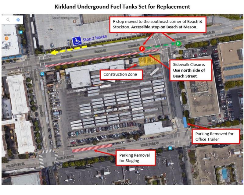 Map of Kirkland Tank Replacement 