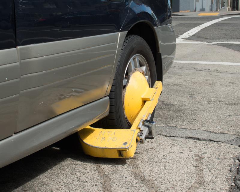 Booted car wheel